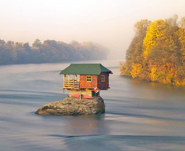 Tiny House Perched Atop a Rock