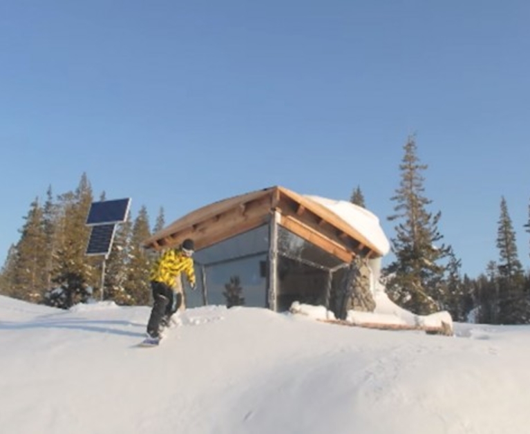 Tiny house on the mountain