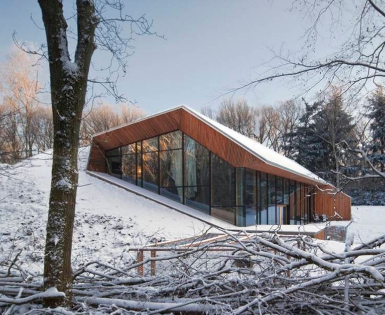 A home built in an artificial mountain