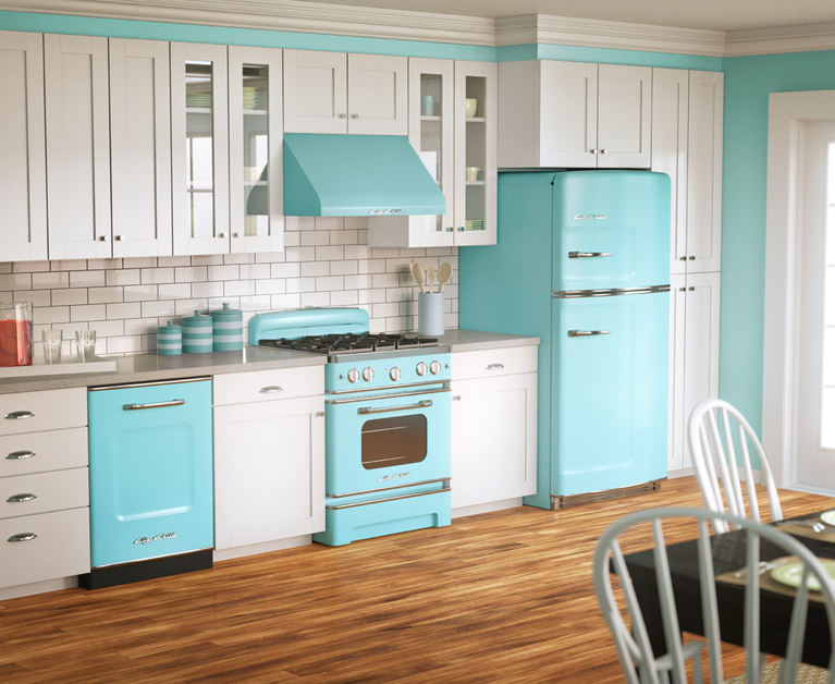 Pastel Kitchens That Channel the 1950s
