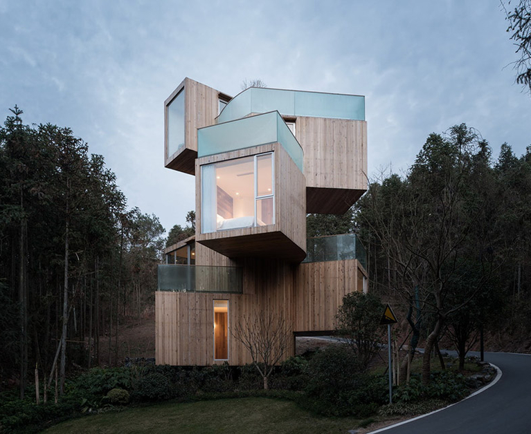 A tree house hotel in China