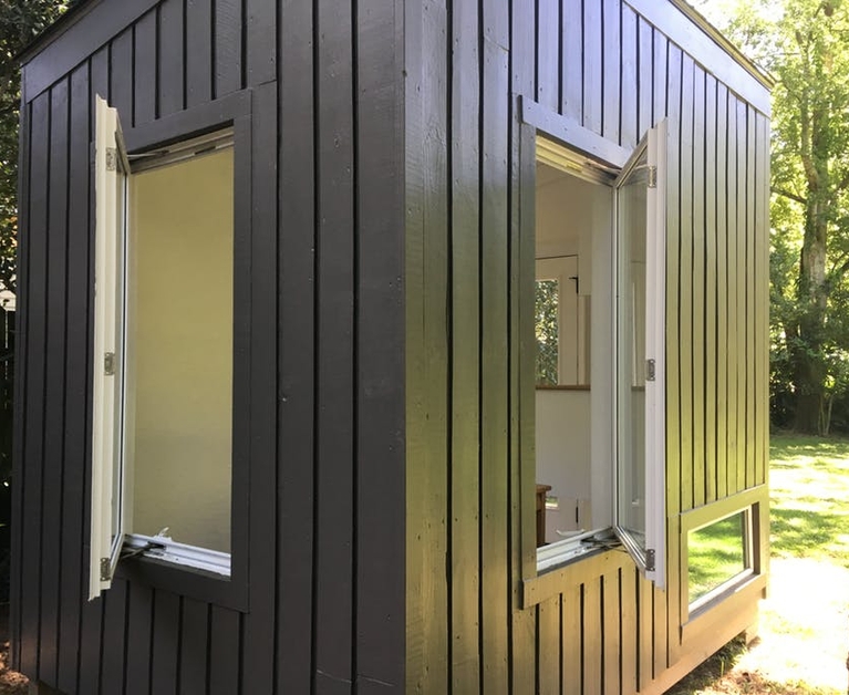 An 85-Square-Foot Backyard Studio Built from Scratch