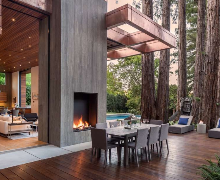 Marin house with massive wall of glass