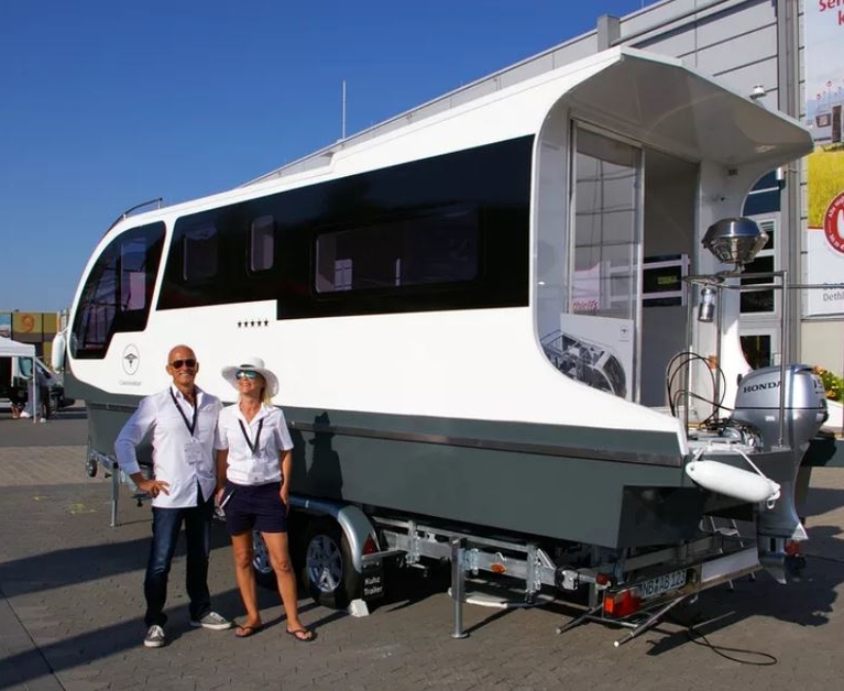 This camper is also a boat!