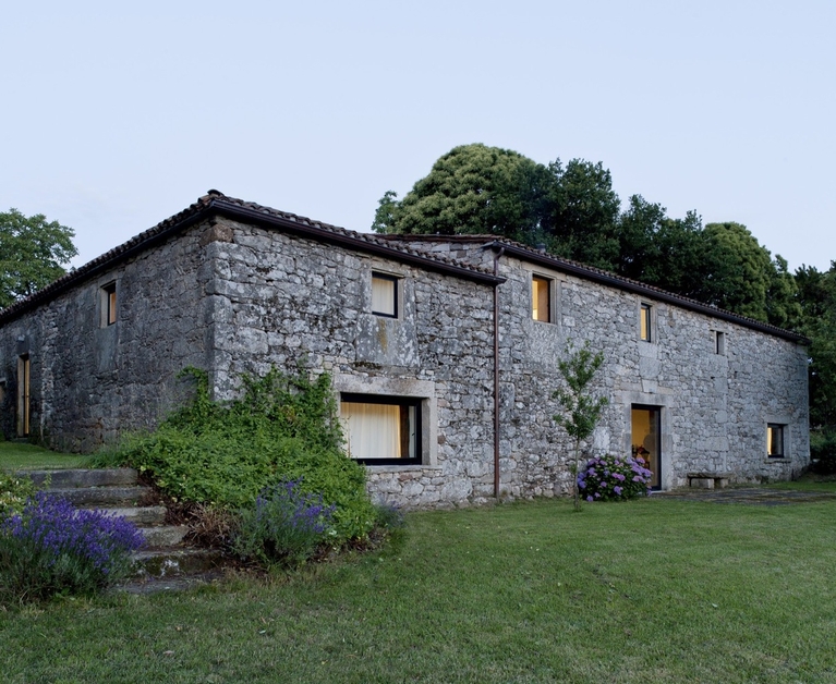 New house stands in the ruins