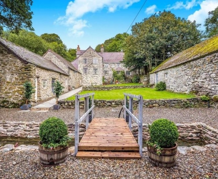 Historic farmhouse with medieval decor