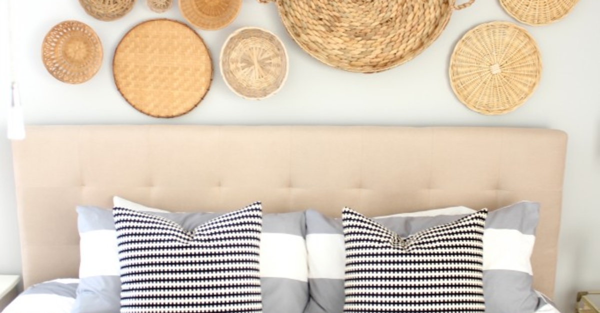 Decorate the space above your bed Blog Blue Brown