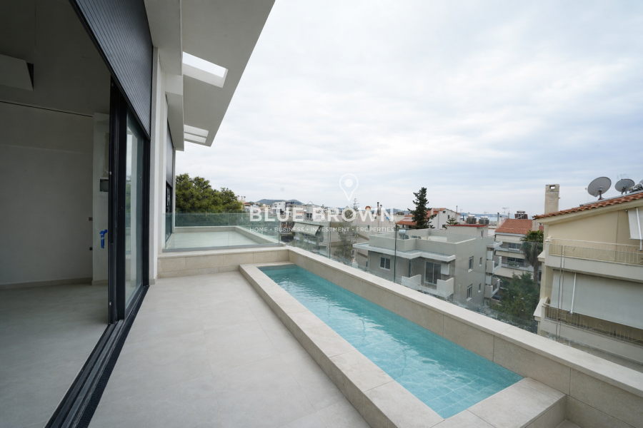 GREAT NEWLY BUILT PENTHOUSE WITH SEA VIEW IN VOULA, , | Blue Brown